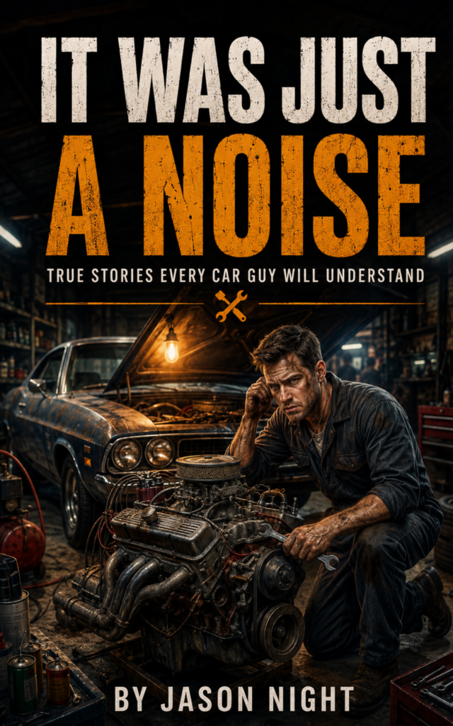 Kdpanoise mechanic with stehoscope by engine with car in background at automotive shop